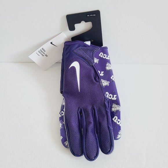 Nike Vapor Jet 7.0 Football Gloves NCAA TCU DX5300-503 Size 3XL Purple - Picture 1 of 3